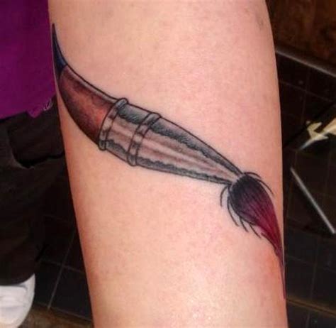 Paint Brush Tattoo By Tristan Bubble Ink TattooNOW