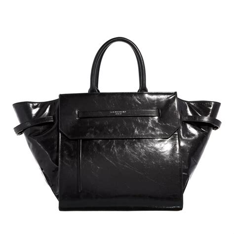 Liebeskind Berlin Lora Paper Touch Crinkle Satchel L Black Sac