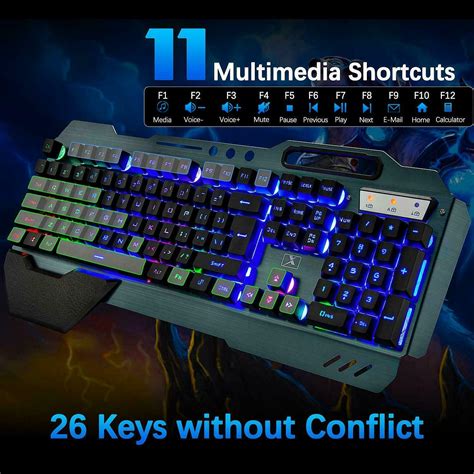 Wireless Gaming Tastatur Keyboard Maus Rgb Mauspad Set Gamer Rgb Led