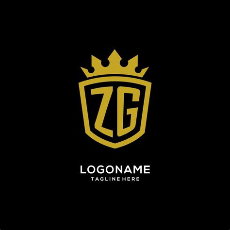 Initial ZG logo shield crown style, luxury elegant monogram logo design 7936168 Vector Art at ...