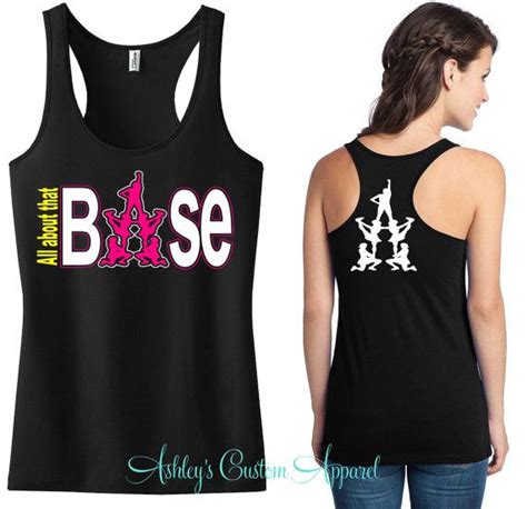 Cheer All About That Base Tank Top Cheerleading Cheer Shirt Cheerleader