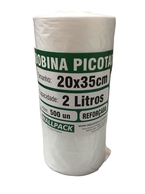 Bobina Picotada 20x35 2litros 500 Reforcada Wallpack Apréssia