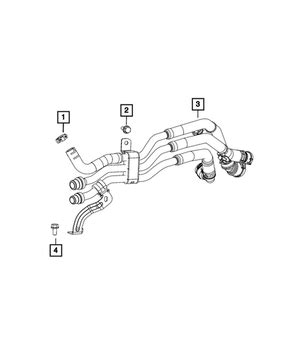 2023 2025 Jeep Compass Heater Supply And Return Hose And Tube