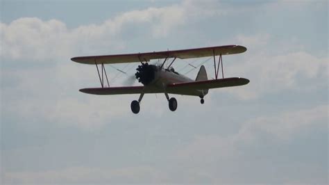 Boeing N75n1 Stearman Takeoff Hoogeveen Airport Youtube