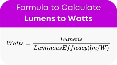 Convert Lumens to Watts Calculator Online