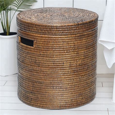 Rattan Island Rattan Storage Box With Insert Shelf Basket Direct From