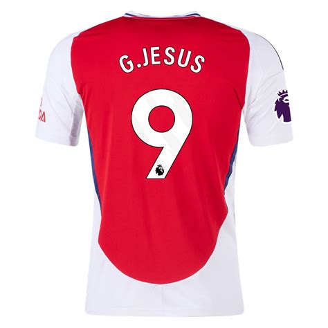 Gabriel Jesus Arsenal 2024/25 Home Jersey by Adidas - JerseyBox