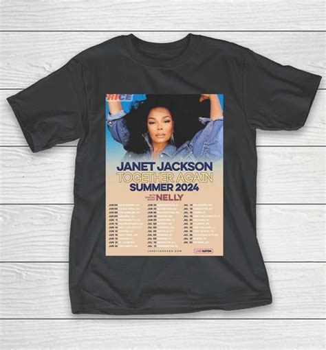 Janet Jackson Together Again Summer Dates Tour Shirts Woopytee