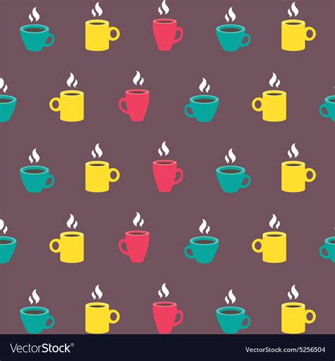 Colorful coffee mug background Royalty Free Vector Image