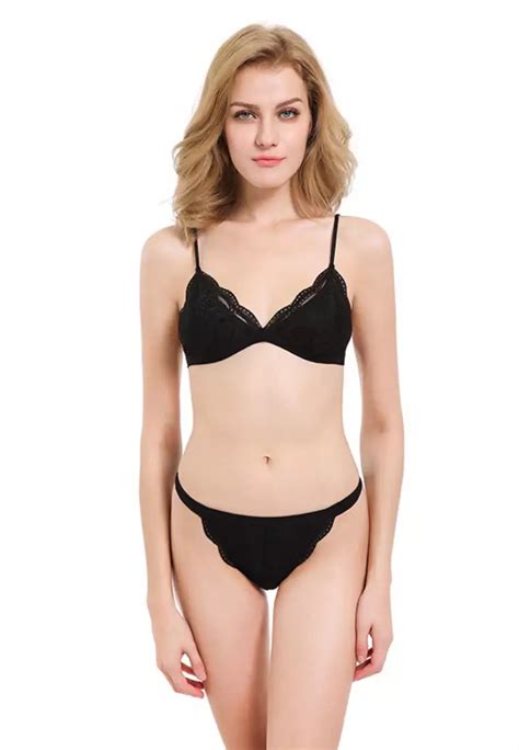 Buy LYCKA LKS2042 LYCKA Lady Sexy Bra And Panty Lingerie Set Black 2024