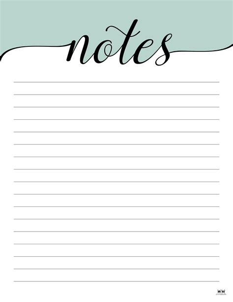 Blank Free Editable Notes Templates