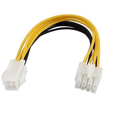 Paruht Atx 4 Pin Male To 8 Pin Female Eps Power Cable Adapter Cpu Power Connector Cpu Power