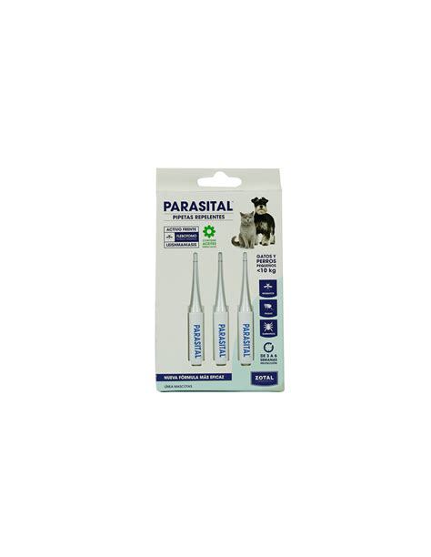 PARASITAL Perros Y Gatos Menos De 10 Kg 3 Pipetas X 1 25 Ml De Zotal