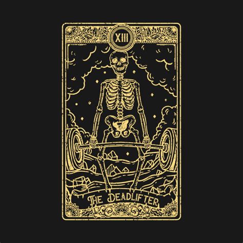 The Deadlifter I Goth Tarot Card I Fortune Teller Tarot T Shirt