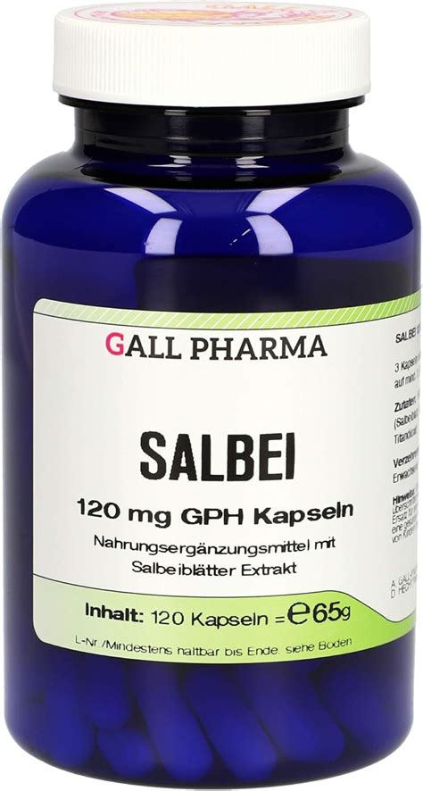 Gall Pharma Salbei Mg Gph Kapseln Er Pack X St Ck