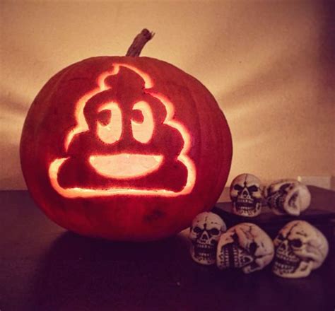 Poop Emoji Pumpkin Stencil Printable - Free Printable Templates