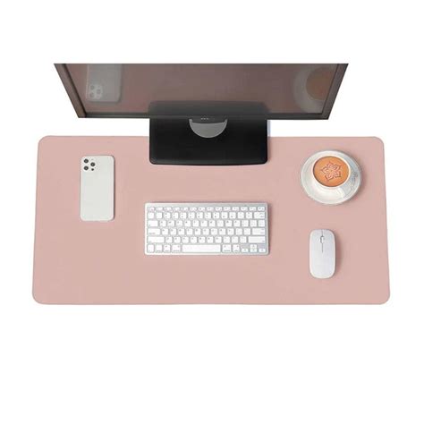 Mouse Pad Grande X Tapete De Mesa Rosa Para Pc Gamer Notebook Couro Eco