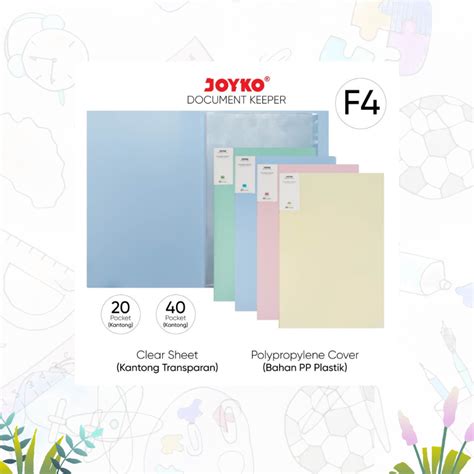 Jual Document Keeper Clear Holder Map File Dokumen Folder Joyko Dk