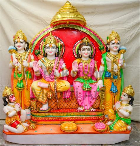 Multicolor Painted Marble Ram Darbar Statue For Worship At Rs 145000