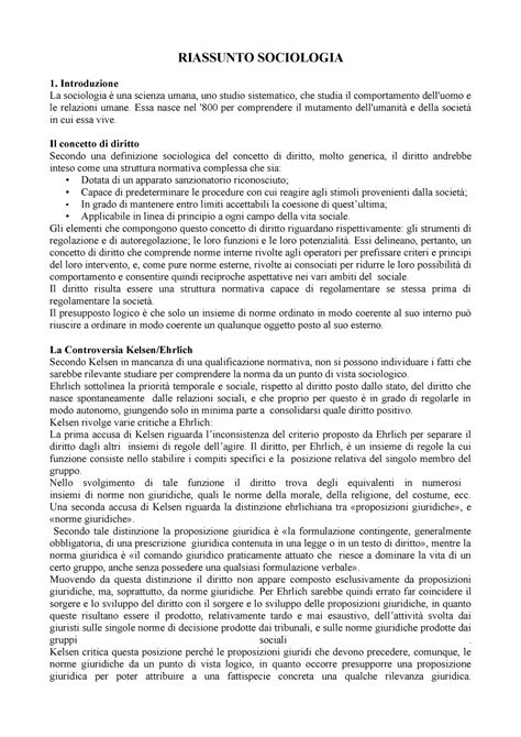 Riassunto Sociologia Giuridica E Della Devianza RIASSUNTO SOCIOLOGIA