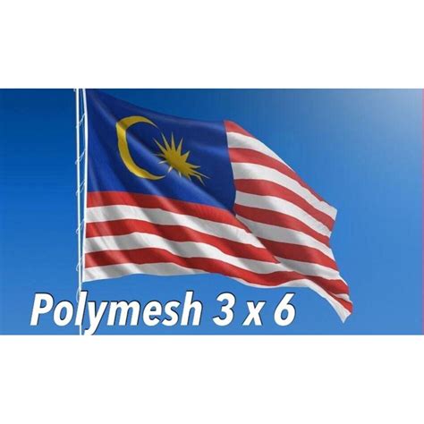 Polymesh Thick 2x4 3x6 4x8 Malaysia And All State Flag Bendera Malaysia Ready Stock Shopee