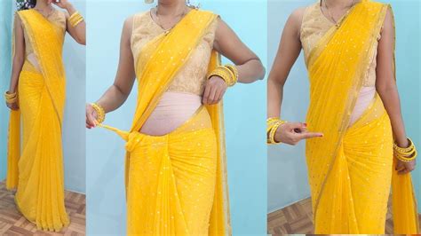 Daily Wear Chiffon Saree Draping Perfectly Easy Tricks For Beginners