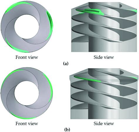 The 3D cavity structures of (a) Model A and (b) Model AE. | Download ...