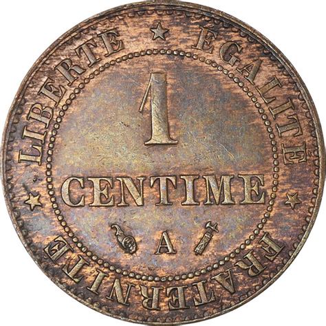 Münze Frankreich Cérès Centime 1893 Paris VZ Bronze KM 826 1