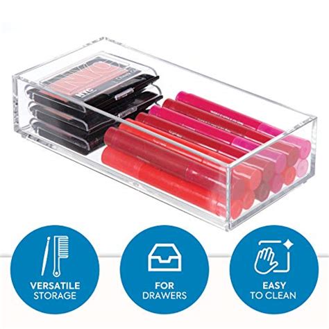 IDesign Clarity Plastic Drawer Organizer For Vanity Countertop