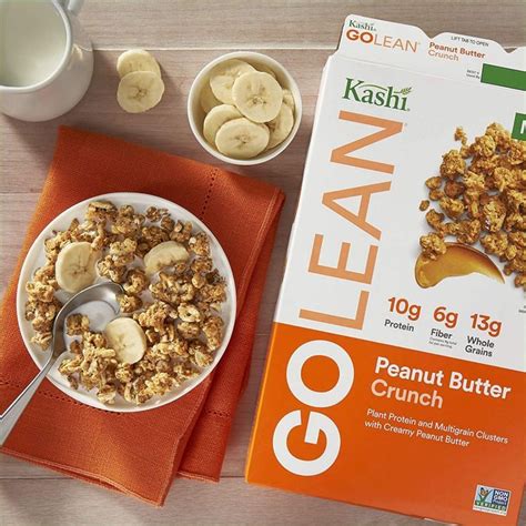 Kashi Go Breakfast Cereal Vegan Protein Fiber Cereal Peanut Butter