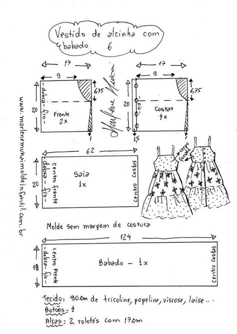 Vestido De Alcinha Um Babado DIY Marlene Mukai Molde Infantil