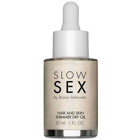 Slow Sex By Bijoux Hair And Skin Olie Med Glimmer 30 Ml Nude Tjek