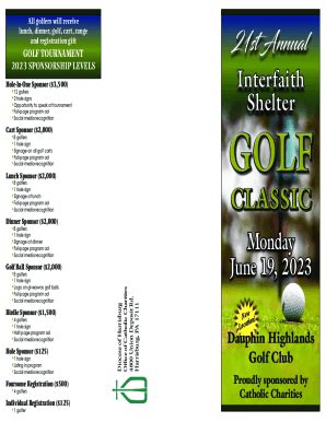 Fillable Online Golfer Registration And Sponsorship Fax Email Print