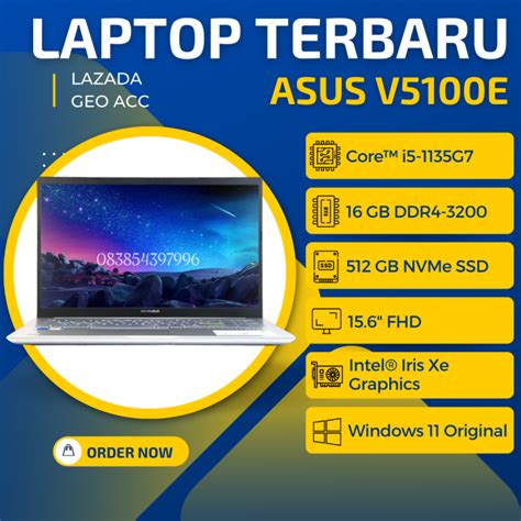 Laptop Gaming Murah Asus Vivobook 15 V5100e 156 Fhd I5 1135g7 16gb