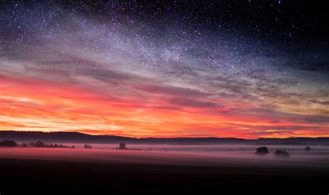 自然 日落 星夜 天空 星星 4k风景壁纸4k风景图片高清壁纸墨鱼部落格