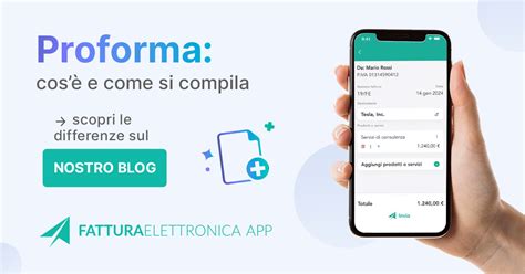 Nota Proforma cosè e come si compila FatturaElettronica APP