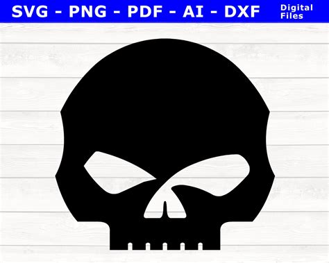 Harley Davidson Willie G Skull Logo Svg Png Pdf Dxf Ai Etsy