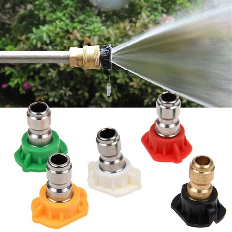 Power Pressure Washer Spray Nozzle Pcs Tips Set Variety Degrees Quick