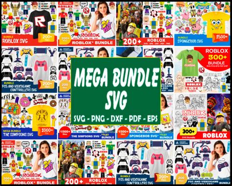 Roblox and PS5 Game Mega bundle, Roblox Svg, PS5 Svg, Video - Inspire ...