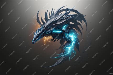 Blue Lightning Dragon Wallpaper