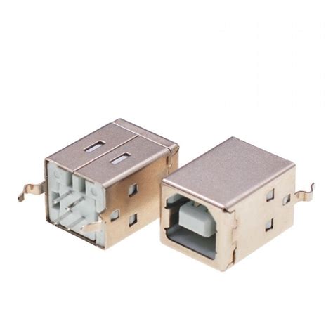 Pcs Square Usb B Type Female Socket Connector Degree For