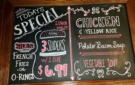 Today S Special Restaurant Special Chalkboard Restaurant Chalkboard