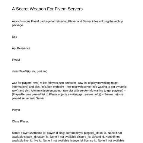 A Secret Weapon For Fivem Serversbcnqx.pdf.pdf | DocDroid