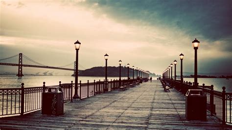 Bay Bridge Serenity Stunning Hd Wallpaper Of Pier 7 San Francisco