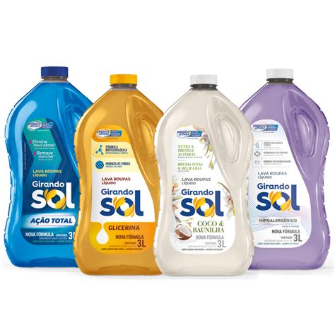 Sabão Liquido Para Roupa - Lava Roupa Sabão Liquido Girando Sol 3 Litros Tipos | Shopee Brasil