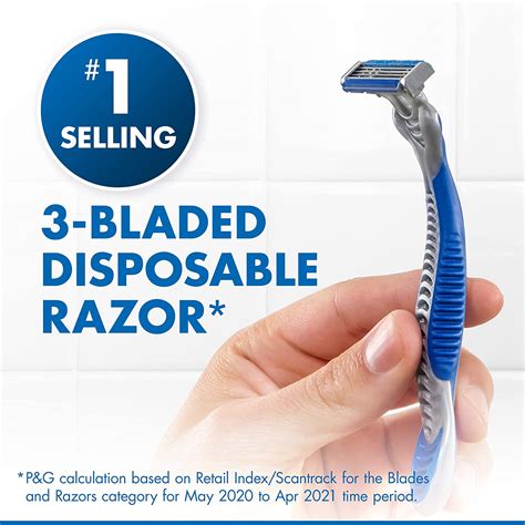 Gillette Sensor3 Comfort Disposable Razors For Men 12 Count Water