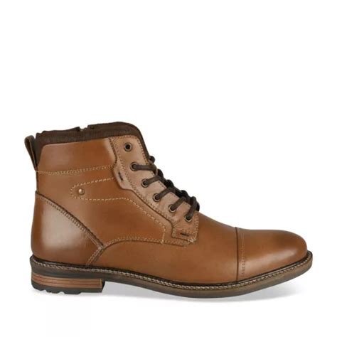 Bottines Rangers Cognac Homme Cuir Lacets San Marina