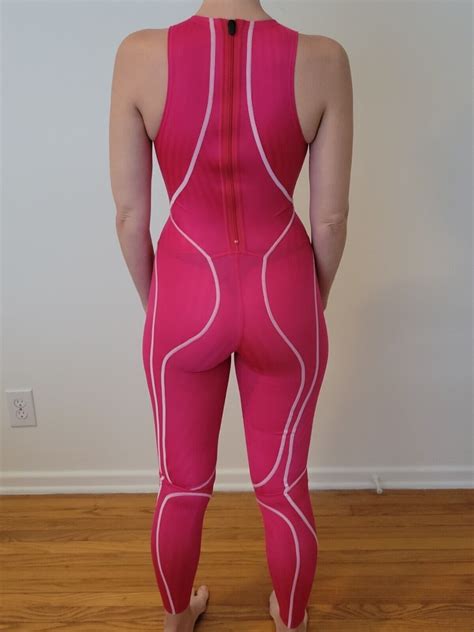 Speedo Aquablade Full Body Suit Speedsuit Skinsuit Swimskin Pink 28