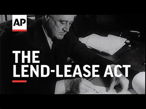 The Lend Lease Act 1941 Movietone Moment 11 March 2022 YouTube