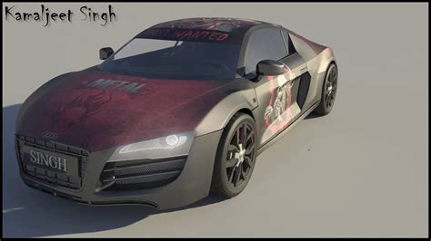 3d Model Of Audi R8 In Autodesk Maya Youtube